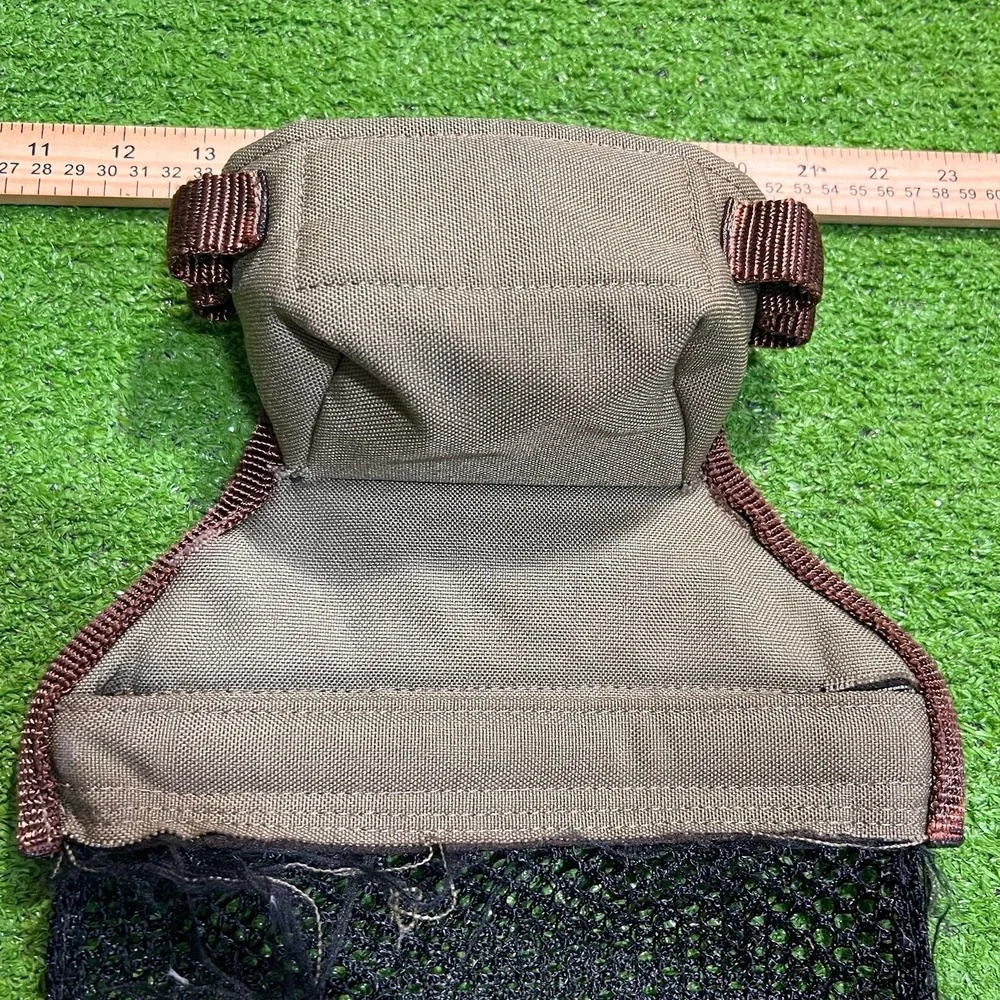 Vintage Canvas‎ Ammo Pouch Clip On Mesh Game Hunting Skeet  Outdoor Metal Clasp